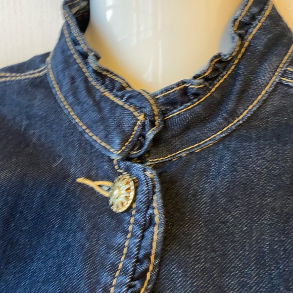 Rare Baccini Military Jean Jacket with stunning Details! - Picture 5 of 14